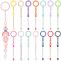 28 шт. 14 брелоки-подвески из сплава и пластика разных цветов, брелок для ключей с бусинами