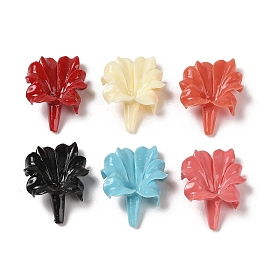 Synthetic Coral Beads, Dyed, Flower