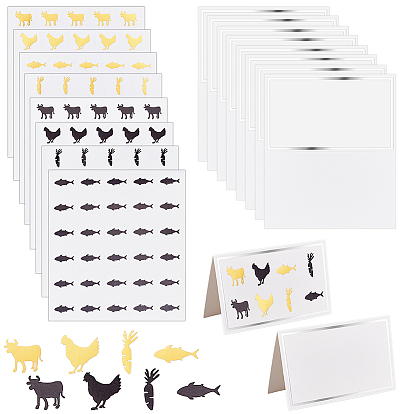 Paper Self Adhesive Cartoon Stickers, with Paper Table Place Cards