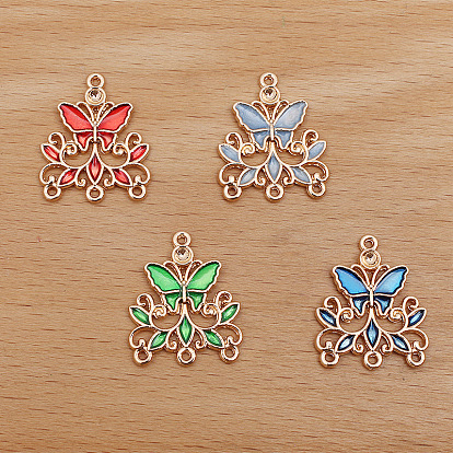 Звенья компонентов люстры из сплава с эмалью, бабочка