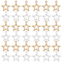 100Pcs 2 Colors Tibetan Style Alloy Pendants, Star