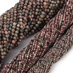 Natural Sugilite Beads Strands, Faceted, Round