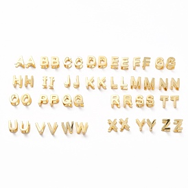Anfängliche Creolen für Frauen, echt 18k vergoldete Messingohrringe mit Buchstaben