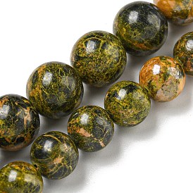 Натуральные бусины из яшмы шмеля, круглые
