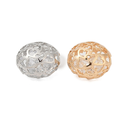 Латунь с подвесками из прозрачного кубического циркония, без кадмия, без никеля и без свинца, плоско-круглые