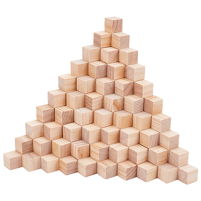 300 шт. необработанных деревянных блоков, кубические