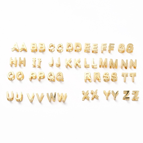 Boucles d'oreilles créoles initiales pour femmes, boucles d'oreilles en laiton plaqué or véritable 18k