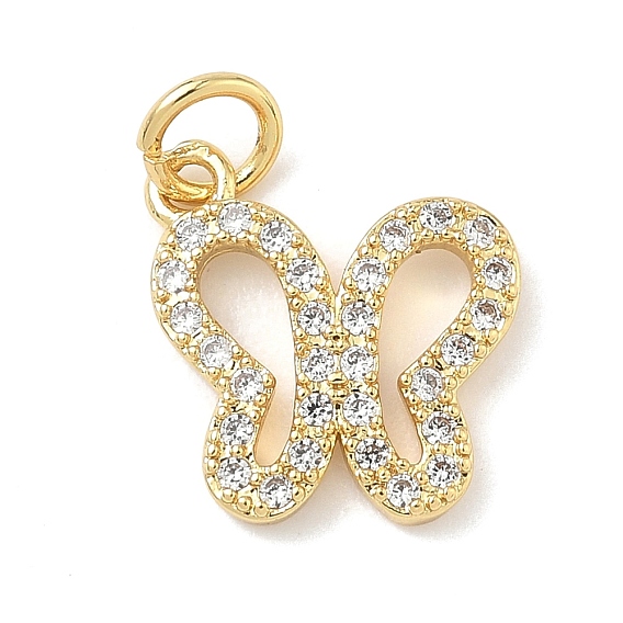 Латунные микро проложить кубического циркония подвески, бабочки прелести, с целью перехода в кольце