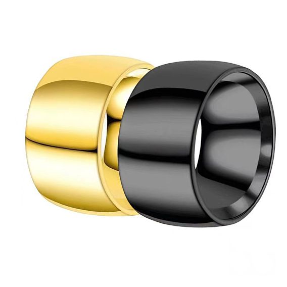 Кольца из нержавеющей стали для мужчин, простые кольца