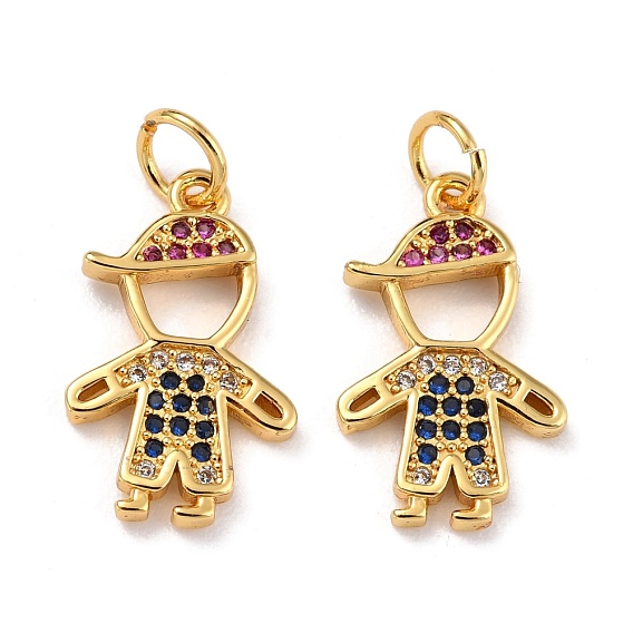 Латунные микро проложить кубического циркония подвески, с целью перехода в кольце, реальный 18 k позолоченный, мальчик