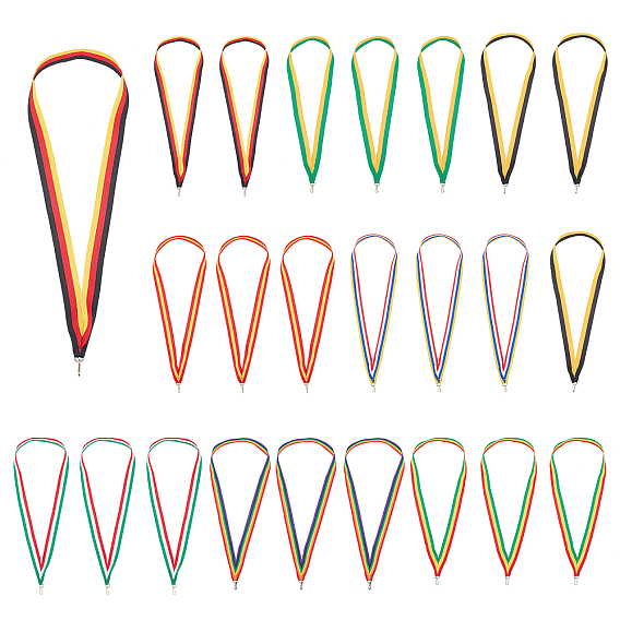 40шт 8 стиль полиэстеровая лента ремешок для медали, с застежкой железа