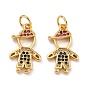 Латунные микро проложить кубического циркония подвески, с целью перехода в кольце, реальный 18 k позолоченный, мальчик