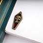Подвески из сплава со стразами на Хэллоуин, с эмалью, аксессуары для ожерелья, браслета, серьги, сердце с бабочкой и крестом и зеркалом