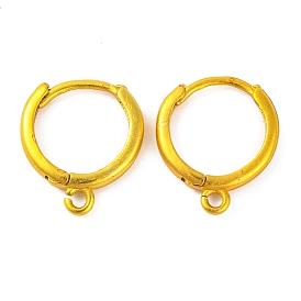 Brass Hoop Earring Findings, Lead Free & Cadmium Free