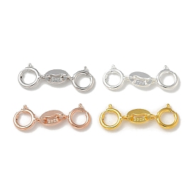 S925 Sterling Silver Double Spring Ring Clasps