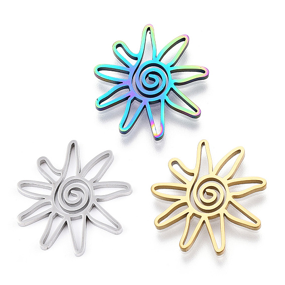 304 подвески из нержавеющей стали, лазерная резка, очарование солнца