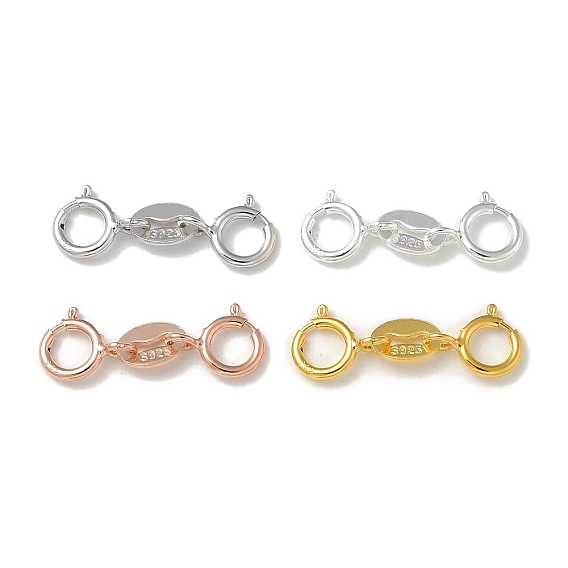 S925 застежки с двойным пружинным кольцом из стерлингового серебра