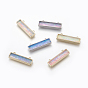 Synthetic Opal Pendants, with Brass Findings, Rectangle
