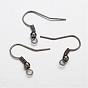 Iron Earring Hooks, with Horizontal Loop, Ear Wire, Cadmium Free & Lead Free