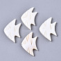 Natural Freshwater Shell Beads, Half Drilled, Fish