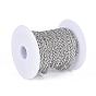 304 Stainless Steel Cable Chains, Unwelded, with Spool, Oval, for Jewelry Making