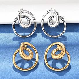 304 из нержавеющей стали серьги, спираль