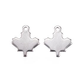 Autumn Theme 201 Stainless Steel Charms, Maple Leaf