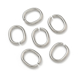 201 из нержавеющей стали открыты кольца прыжок, распил бесшовный овал, 13.5x11x1.5 мм, отверстие : 10x7 мм