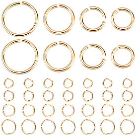 450Pcs Brass Open Jump Rings, Round Ring