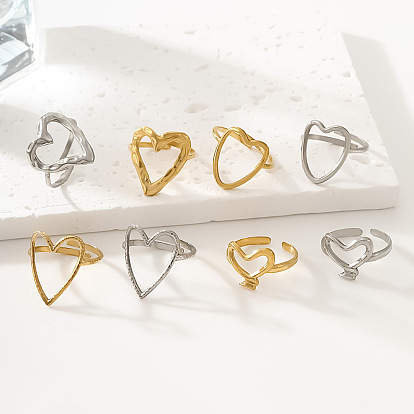 Регулируемые 201 манжеты из нержавеющей стали с открытыми кольцами, сердце