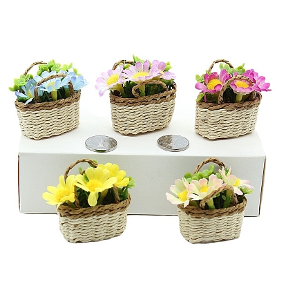 Миниатюрные украшения из ткани, аксессуары для домашнего кукольного домика с микро-ландшафтом, притворяясь опорными украшениями, цветок