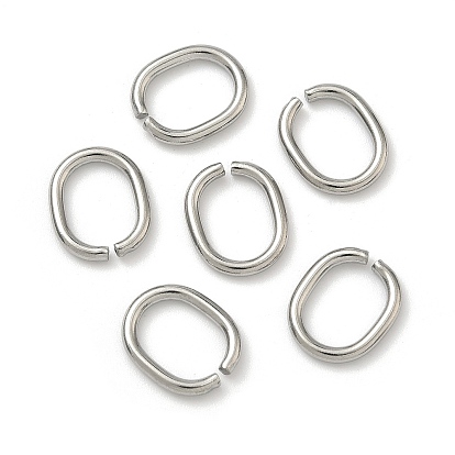 201 из нержавеющей стали открыты кольца прыжок, распил бесшовный овал, 13.5x11x1.5 мм, отверстие : 10x7 мм