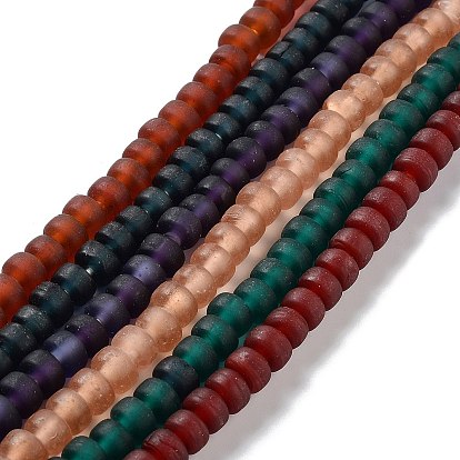 Cuentas de murano nepalesas hechas a mano, esmerilado, columna