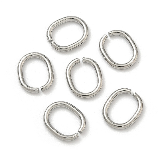 201 из нержавеющей стали открыты кольца прыжок, распил бесшовный овал, 13.5x11x1.5 мм, отверстие : 10x7 мм