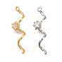 Латунные микропаве прозрачные подвески с фианитом, без кадмия, без никеля и без свинца, волнистые подвески