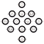 12Pcs 6 Style 304 Stainless Steel Enamel Links Connectors, Flat Round