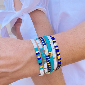 Богемный разноцветный браслет из бисера из тилы, украшения для женщин