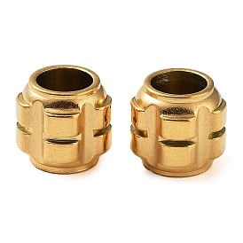 304 Stainless Steel Beads, Ion Plating (IP), Column, 11x10.5mm, Hole: 6mm