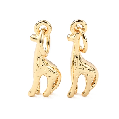 Латунные подвески, прелести жирафа, без кадмия и без свинца, стойки покрытие, долговечный, с целью перехода в кольце