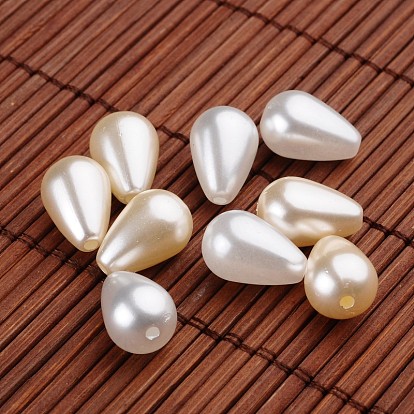 Teardrop Acrylic Imitation Pearl Beads, 14.5x10mm, Hole: 1.5mm, about 700pcs/500g