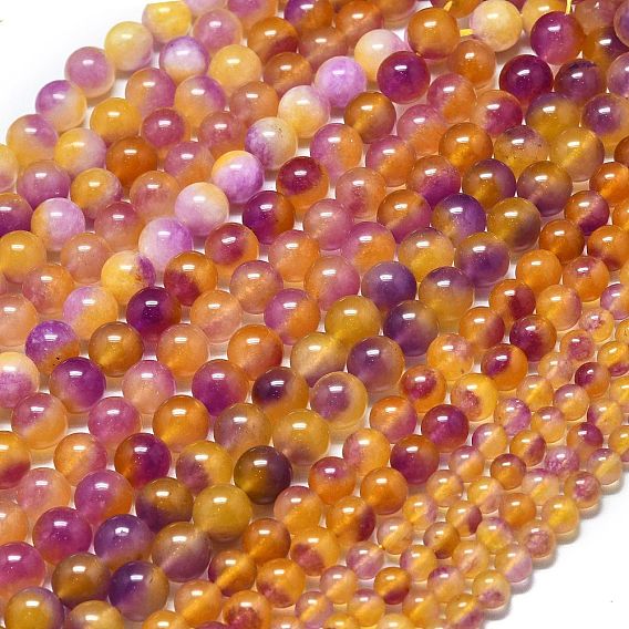 Натуральный Malaysia нефритовые бусы пряди, окрашенная и подогревом, круглые