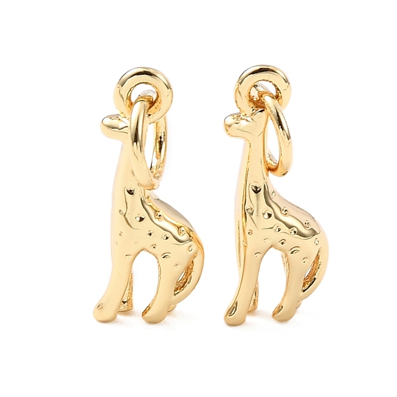 Латунные подвески, прелести жирафа, без кадмия и без свинца, стойки покрытие, долговечный, с целью перехода в кольце