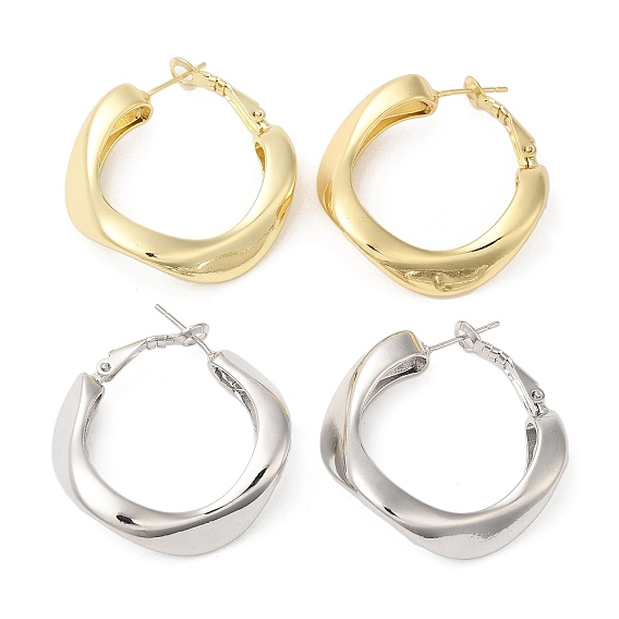 Латунные серьги-кольца для женщин