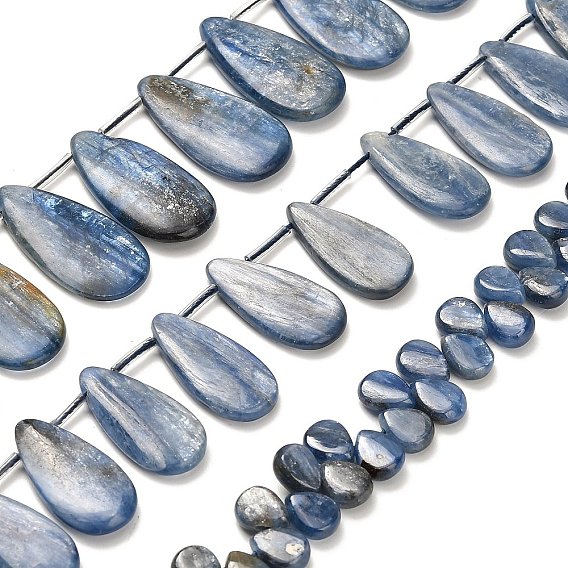 Натуральный кианитовые бисер пряди, квартира слеза, Топ пробуренной