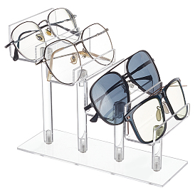 4-ярусная сборная прозрачная акриловая рамка для демонстрации стекол, подставки для демонстрации продукции держатели для очков, с железным винтом
