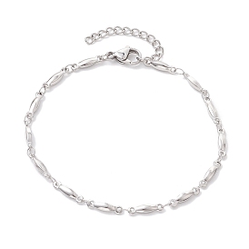 304 Stainless Steel Bar Link Chain Bracelets for Women