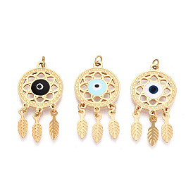 304 нержавеющей стальной эмали подвески, паутина с пером, с целью перехода в кольце, ионное покрытие (ip), реальный 18 k позолоченный