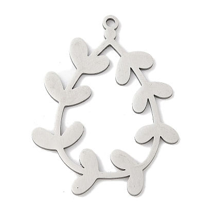 201 подвески из нержавеющей стали, лазерная резка, подвеска в виде слезинки с оливковой ветвью, анти-тускнение