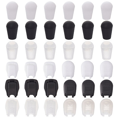 180шт 9 пластиковые наконечники шнура, торцевая крышка конической формы с запирающейся крышкой, шнурок для застежки-молнии, запирающий концы шнура