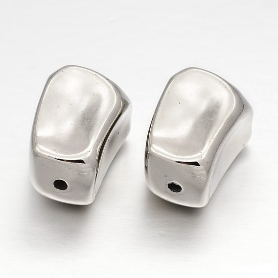 Perles cuboïdes ccb en plastique, 23x15x16mm, Trou: 2mm